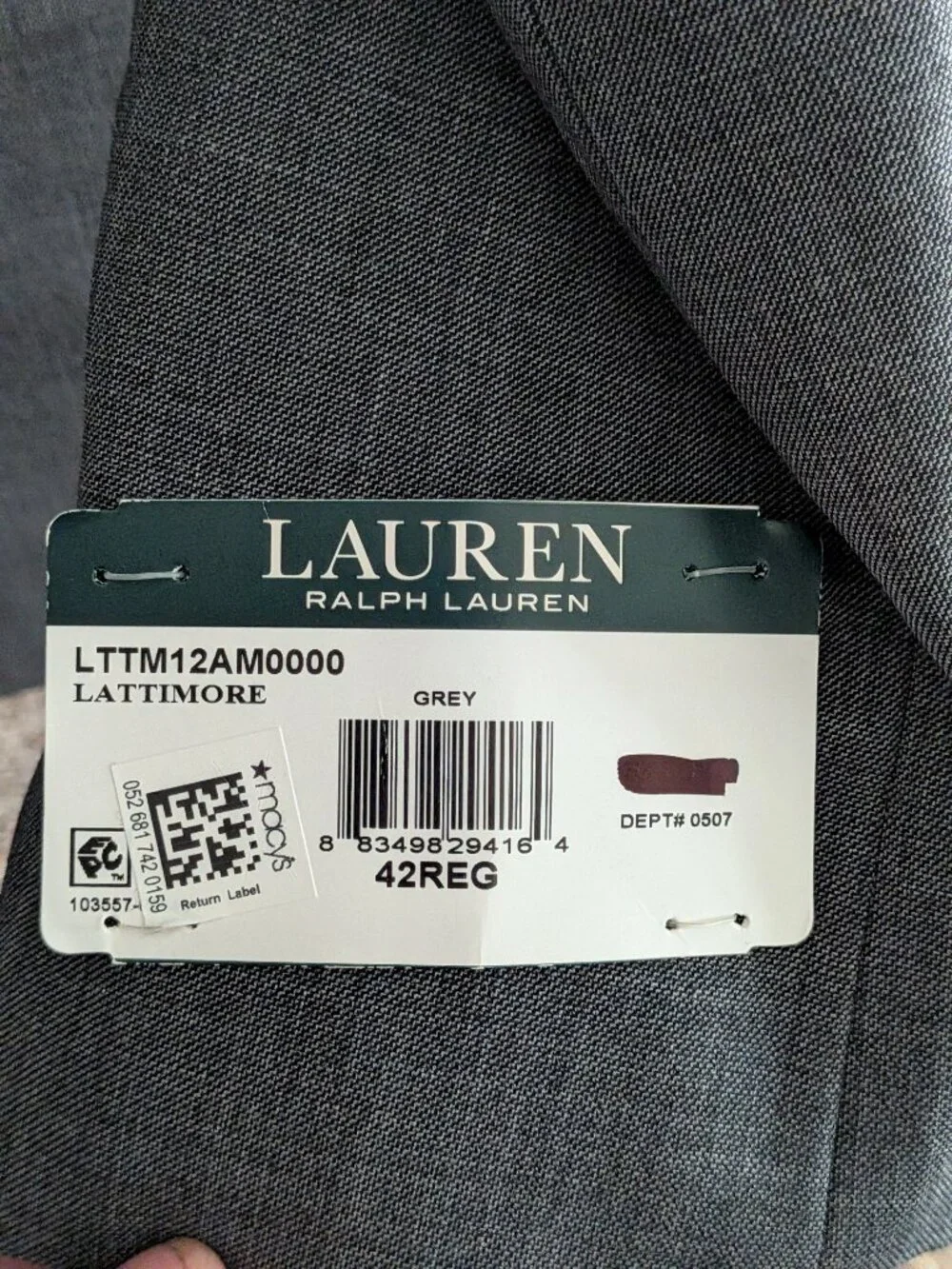 Ralph Lauren Mens UltraFlex Lattimore/Classic Fit Suit Jacket/Pants
